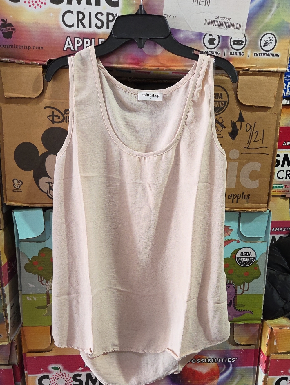 Mittoshop Navy Scoop Neck Sleeveless Tank